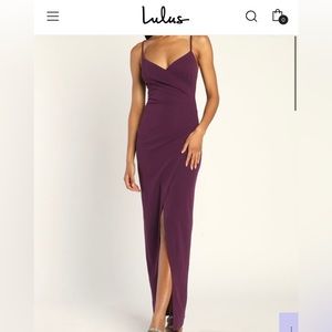 Lulus - Sweetest Admirer Purple Ruched Surplice Maxi Dress
